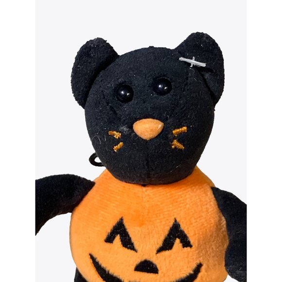Ty Halloween Beanie Baby - CATKIN the Pumpkin Cat  5 Inch - Picture 2 of 7